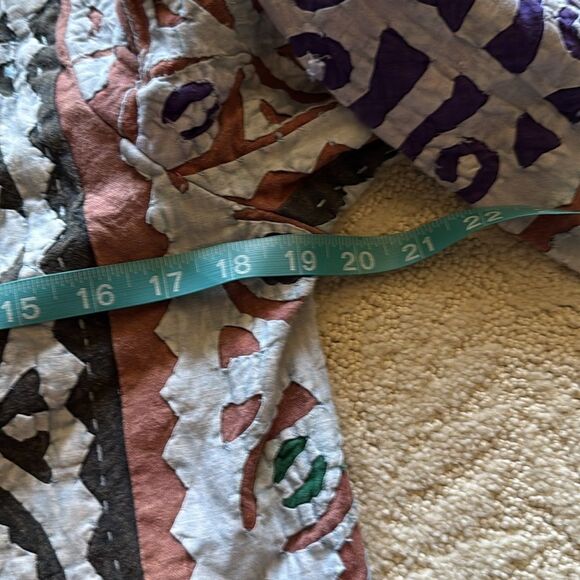 Vintage Territory Ahead Quilted Applique Boho Artsy Jacket Womens Med - Picture 13 of 17